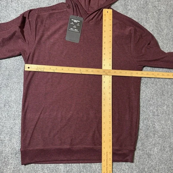 Fabletics The Cloud Jersey Hoodie Pullover Heather Burgundy Merlot Sz S NWT - Picture 5 of 12